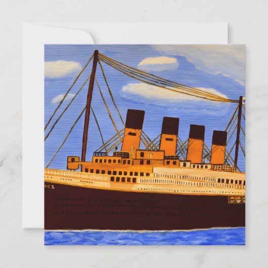 Scheeps Titanic uitnodigingskaart Kaart (Voorkant)
