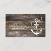 Scheepsanker | Bass Fish | Hout Visitekaartje (Achterkant)