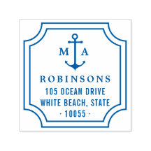 Scheepsanker Dubbele Monogrammen Retouradres