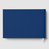 Scheepsanker Huwelijk Monogram Navy Blauw Gastenboek (Achterkant)