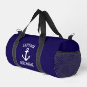 Scheepsanker logo in marineblauw en wit plunjezak (Rechterhoek)