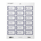 Scheepsanker Marine Diag Streep 2 LJ Adres Etiket (Full Sheet)
