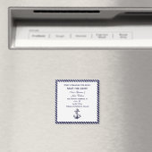 Scheepsanker Marine Diag Streep 2 Save the Date Magneet (Insitu (Vaatwasser))