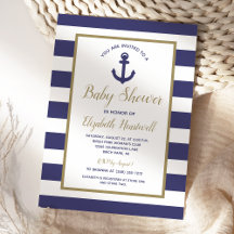 Scheepsanker Marineblauwe Strepen Jongens Babyfees