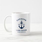 Scheepsanker Meerhuis Monogram Navy Koffiemok (Links)