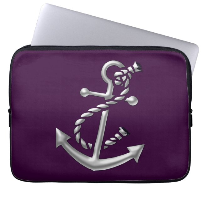 Scheepsanker Nautical Marine-Thmed Gift Laptop Sleeve (Voorkant)