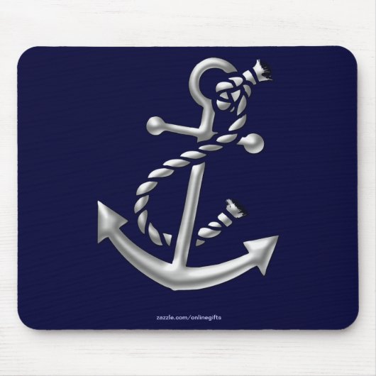 Scheepsanker Nautical Marine-Thmed Gift Muismat (Voorkant)
