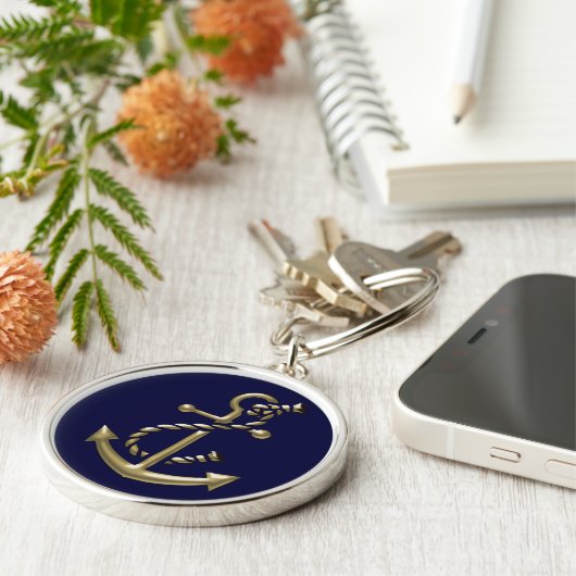 Scheepsanker Nautical Marine-Thmed Gift Sleutelhanger (Zijkant)