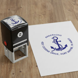 Scheepsanker Ronde Familie Retouradres Stempel