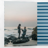 Scheepsanker strepen van folie drieluik uitnodiging (Binnenzijde eerst)