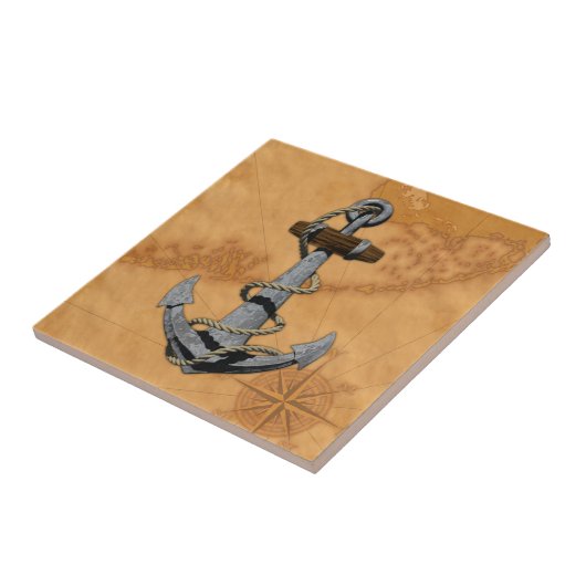 Scheepsanker Tegeltje (Zijkant)