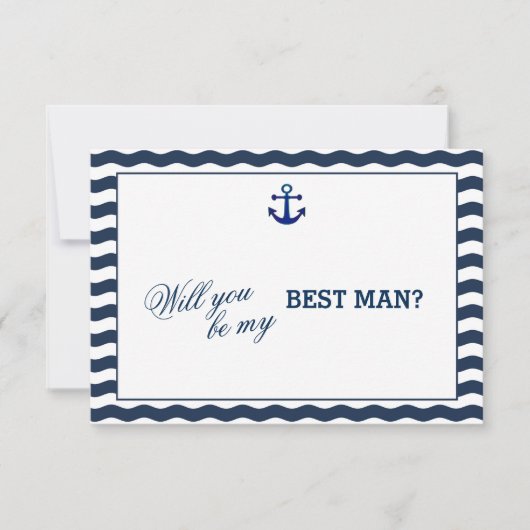 Scheepsanker van de marine WILL JE MIJN GETUIGE ZI Kaart (Voorkant)