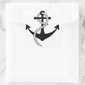 Scheepsanker Vierkante Sticker (Tas)