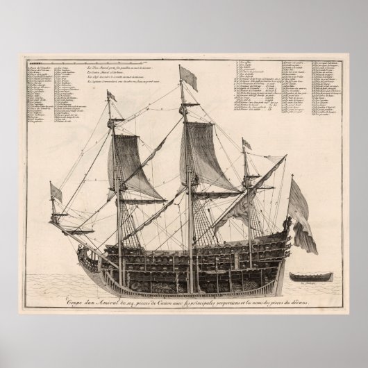  scheepsbinnenschip (1693) poster (Voorkant)