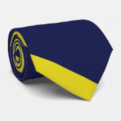 Scheepsblauw en maïsscheuren met diagonaal-stripe stropdas (Opgerold)