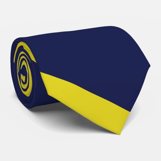 Scheepsblauw en maïsscheuren met diagonaal-stripe stropdas (Opgerold)