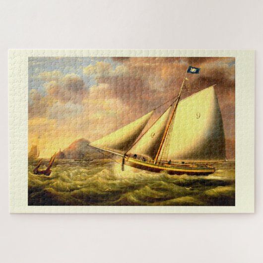 Scheepsboot 9 fijne kunst legpuzzel (Horizontaal)