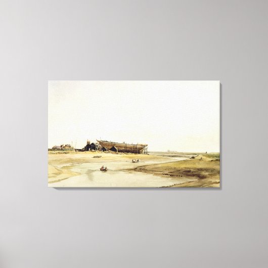 Scheepsbouw (m/v op papier) canvas afdruk (Voorkant)