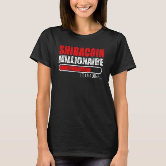 scheepsbouw Millionaire crypto Loading Shiba T-shirt (Voorkant)