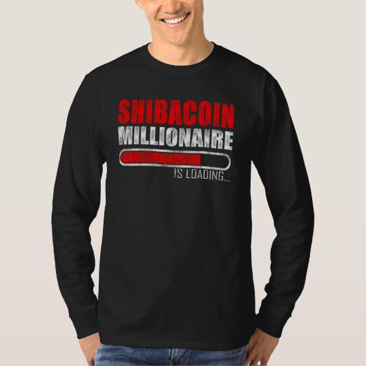 scheepsbouw Millionaire crypto Loading Shiba T-shirt (Voorkant)