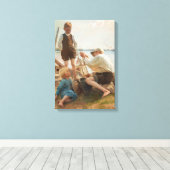 Scheepsbouwers (door Albert Edelfelt) Canvas Afdruk (Insitu (Houten vloer))