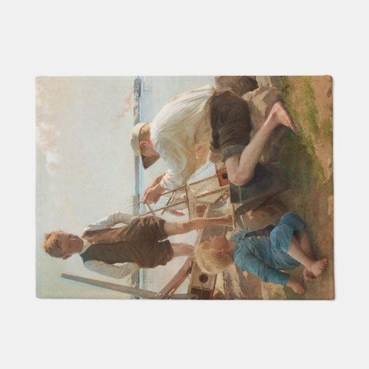 Scheepsbouwers (door Albert Edelfelt) Deurmat (Voorkant)