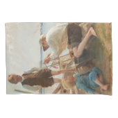 Scheepsbouwers (door Albert Edelfelt) Kussensloop (Voorkant-Links)