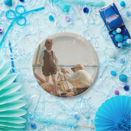 Scheepsbouwers (door Albert Edelfelt) Papieren Bordje (Feest)