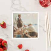 Scheepsbouwers (door Albert Edelfelt) Servet (Insitu)