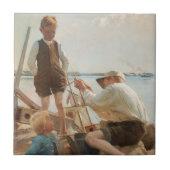 Scheepsbouwers (door Albert Edelfelt) Tegeltje (Voorkant)