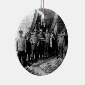 Scheepsbouwers in Marine City Michigan  Keramisch Ornament (Rechts)