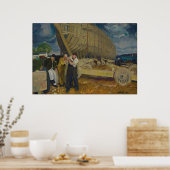Scheepsbouwers - The Rope - George Bellows Poster (Keuken)