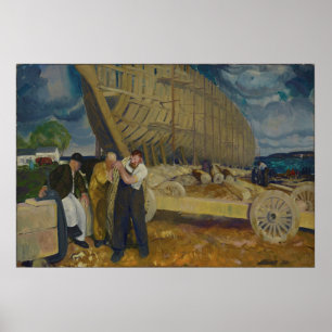 Scheepsbouwers - The Rope - George Bellows Poster