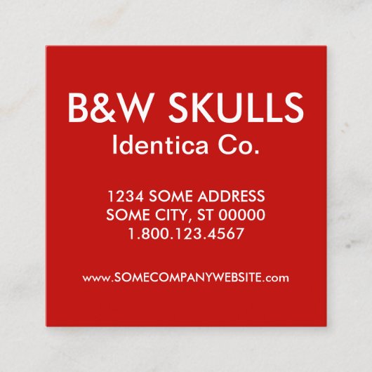 scheepsbouwkaart vierkante visitekaartje (Voorkant)