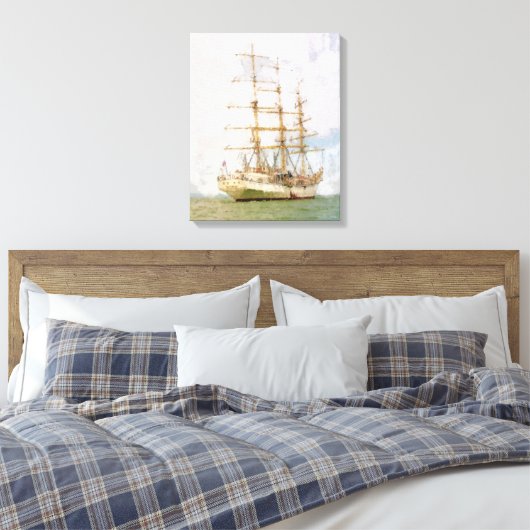 Scheepscanvasprint Canvas Afdruk (Insitu (Slaapkamer))