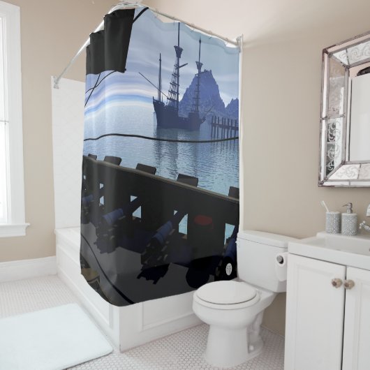 Scheepsdek Douchegordijn (In situ)