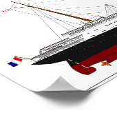 scheepsdiagram van de Franse oceaan Poster (Hoek)