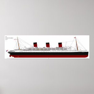 scheepsdiagram van de Franse oceaan Poster