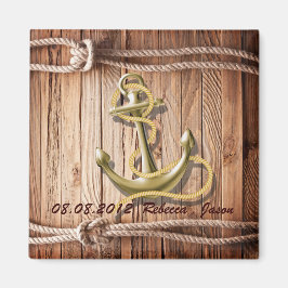 scheepsdok hout strand anker nautisch save the dat magneet