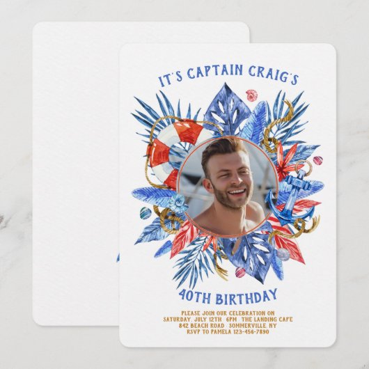 Scheepsfotografie Uitnodiging (Voorkant / Achterkant)