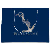 Scheepsgeest Anker Dolfijn Marineblauw Groot Cadeauzakje (Voorkant)