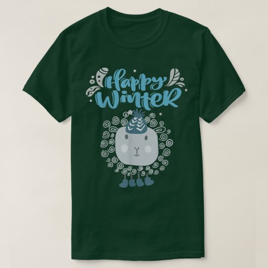 Scheepsgelukkige winter, prettig bevallen van een  t-shirt (Design voorkant)