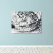 Scheepsgolfvormige golfwolken 2 canvas afdruk (Insitu (Houten vloer))