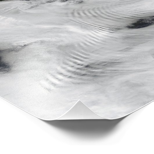 Scheepsgolfvormige golfwolken 2 foto afdruk (Hoek)