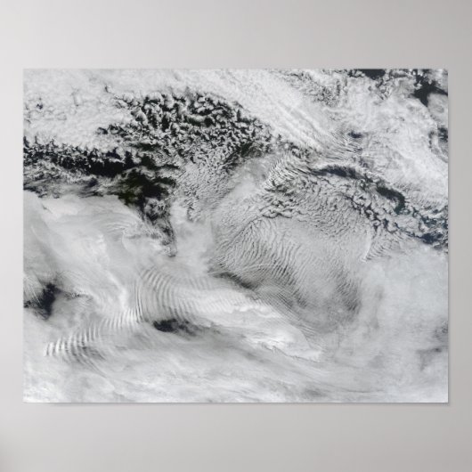 Scheepsgolfvormige golfwolken 2 poster (Voorkant)