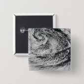 Scheepsgolfvormige golfwolken 2 vierkante button 5,1 cm (Voorkant /achterkant)