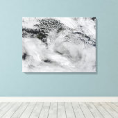 Scheepsgolfvormige golfwolken canvas afdruk (Insitu (Houten vloer))