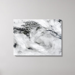 Scheepsgolfvormige golfwolken canvas afdruk