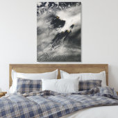 Scheepsgolfvormige golfwolken en wolkenvorken canvas afdruk (Insitu (Slaapkamer))