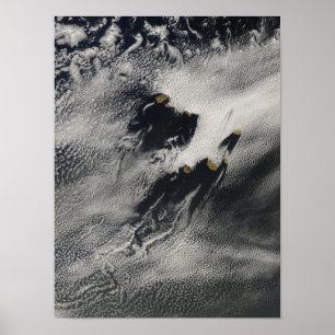 Scheepsgolfvormige golfwolken en wolkenvorken poster